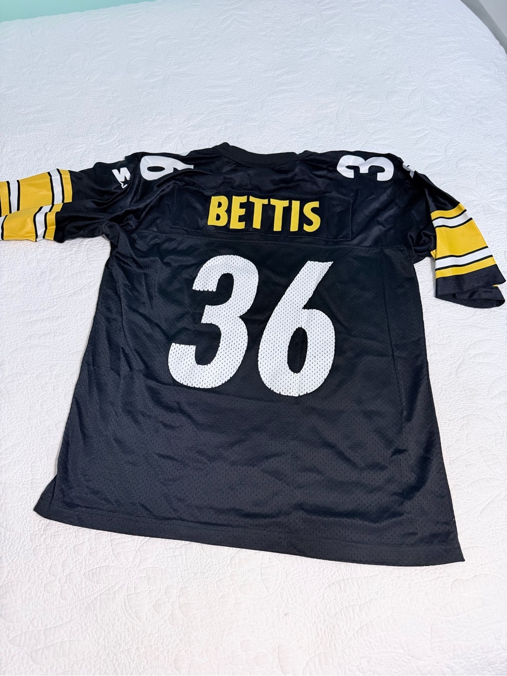 Starter Jerome Bettis 36 Pittsburgh Steelers NFL Jersey Mens 46 Vintage Black